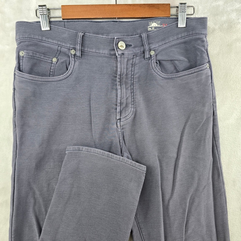 Faherty Jeans Mens 31 Gray 5-Pocket Stretch Slub Twill Pants